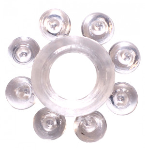 Кольцо эрекционное "Ring Bubbles White", белое