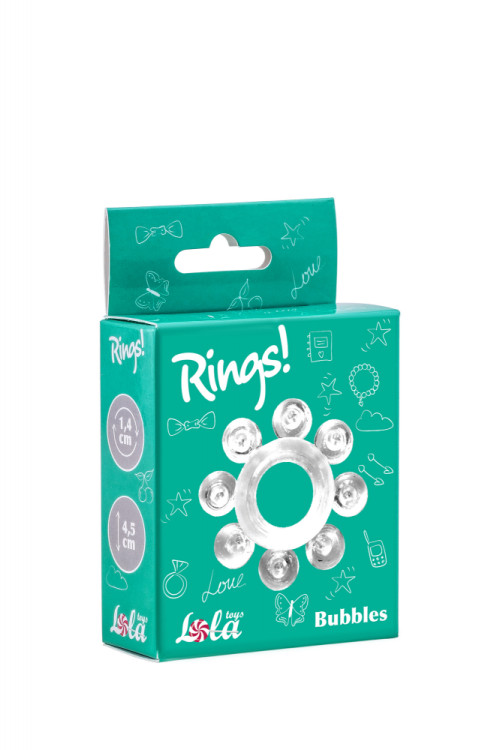 Эрекционное кольцо Rings Bubbles white 0112-30Lola-1