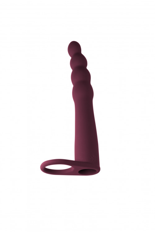 Вибронасадка для двойного проникновения Pure Passion Bramble Wine red 1201-02lola2