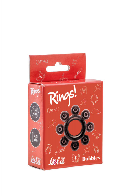 Эрекционное кольцо Rings Bubbles black 0112-31Lola-1