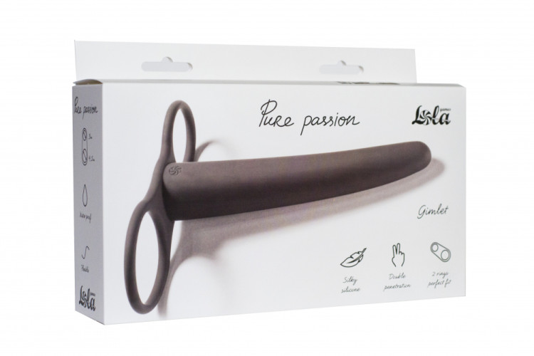 Насадка для двойного проникновения Pure Passion Gimlet black 1200-01lola