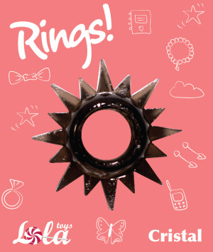 Кольцо эрекционное "Ring Cristal Black", черное