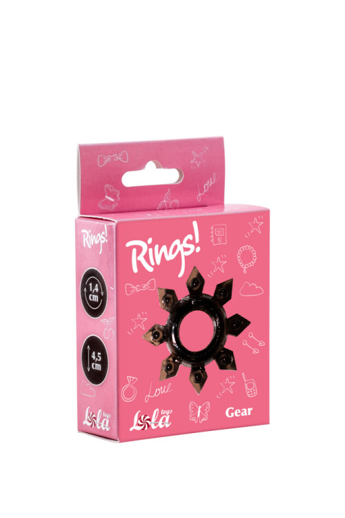 Эрекционное кольцо Rings Gear black 0112-21Lola-1