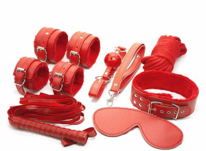 Набор аксессуаров БДСМ "Inspiration Red", 7 предметов, красный