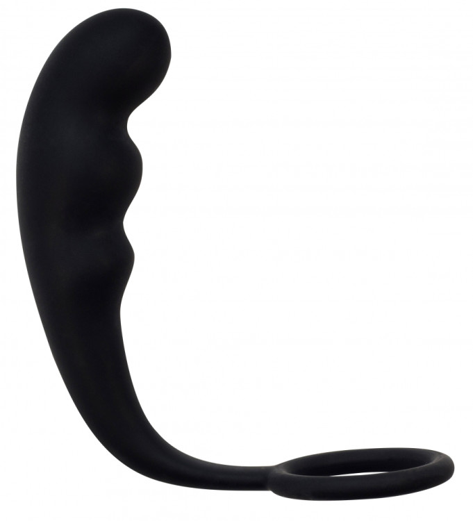Анальный стимулятор с эрекционным кольцом Mountain Range Anal Plug Black 4218-01Lola-2