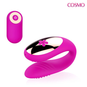 Вибромассажер "Cosmo" 10 режимов вибрации, цвет розовый, L 75x80 мм D 26x34 мм.