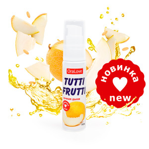 Гель "Tutti Frutti" серия "OraLove", со вкусом и ароматом сочной дыни, для орального секса, 30мл