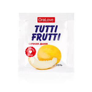 Гель "Tutti Frutti" серия "OraLove", со вкусом и ароматом сочной дыни, для орального секса, 4 г.