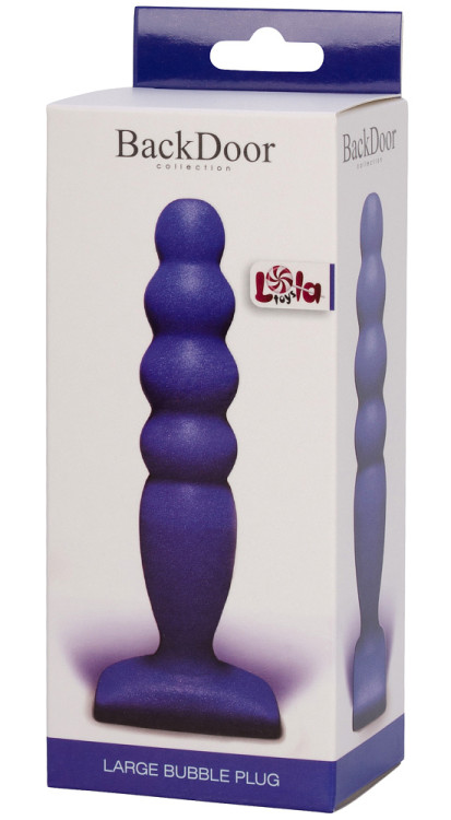 Анальный стимулятор Large Bubble Plug blue 511501lola