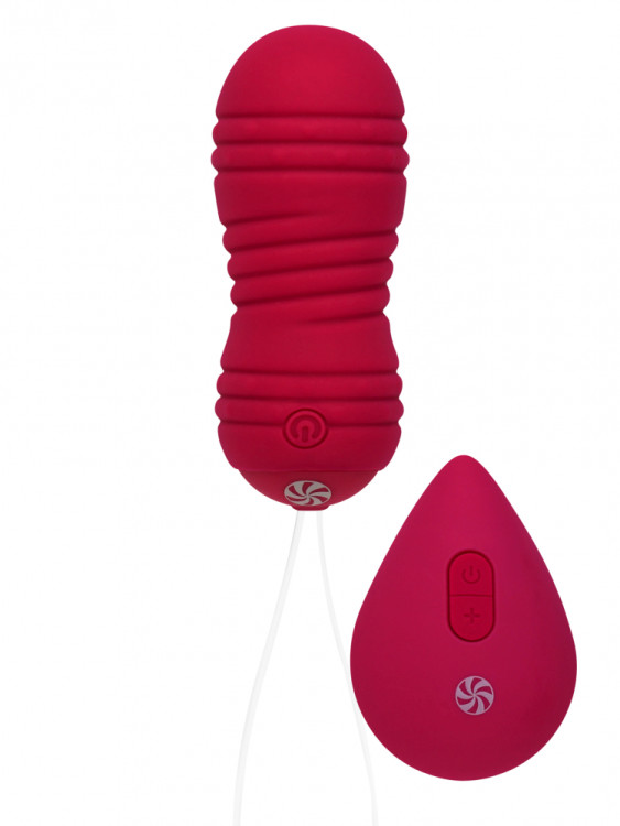 Виброшарики с циркуляцией на пульте управления Take it Easy Ray Wine Red 9021-12lola1