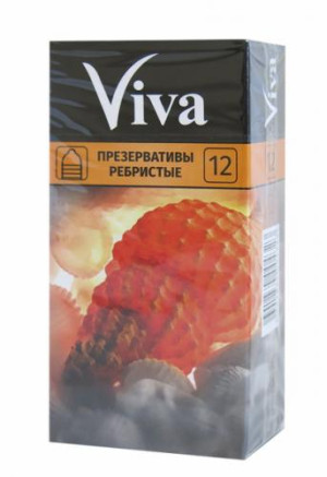 Презервативы "Viva" №12 - Ребристые, с кольцевым рифлением, 12 шт.