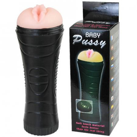 Мастурбатор с вставкой из киберкожи с вибрацией Baby Pussy