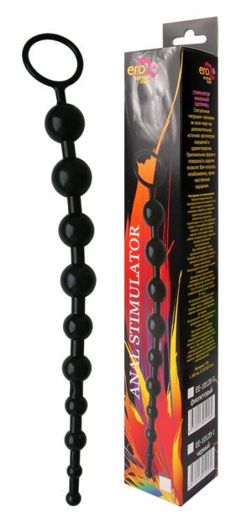 Анальная цепочка Anal stimulator цвет чёрный 260 mm