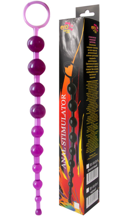 Анальная цепочка Anal stimulator цвет фиолетовый 260 mm