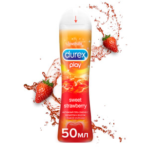 Гель-смазка "Durex Play" - "Sweet Strawberry" с ароматом сладкой клубники, 50 мл