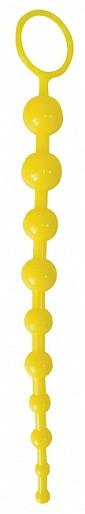Анальный стимулятор (ЦЕПОЧКА) "ANAL STIMULATOR" цвет жёлтый L 260 мм арт. EE-10120-4