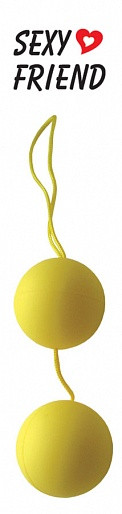 Шарики вагинальные "BALLS" цвет жёлтый D 35 мм арт. SF-70151-4