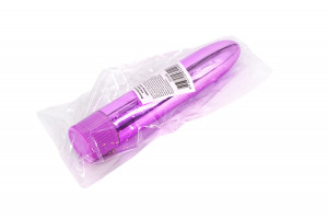 Вибратор фиолетовый глянцевый пластиковый (14*2,5 см) 3313-05