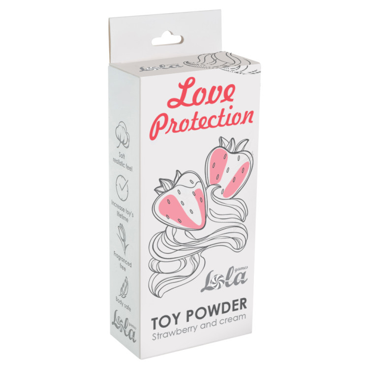 Пудра для игрушек ароматизированная Love Protection - Клубника со сливками, 30гр2