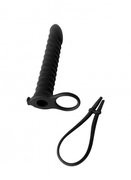 Вибронасадка для Двойного Проникновения Pure Passion Rori Black 1205-01lola5
