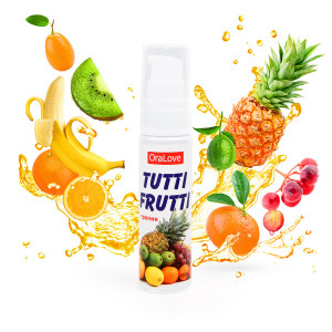 Гель "Tutti Frutti" серия "OraLove", со вкусом и ароматом тропических фруктов, для орального секса, 30мл