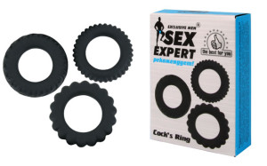 Набор из 3 эрекционных колец "Sex Expert", арт.  SEM-55081