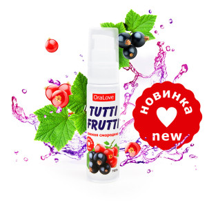 Гель "Tutti Frutti" серия "OraLove", со вкусом и ароматом свежей смородины, для орального секса 30мл