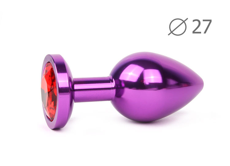 Втулка анальная VIOLET PLUG SMALL L 70 мм D 27 мм, вес 60г, цвет кристалла красный, арт. VS-16