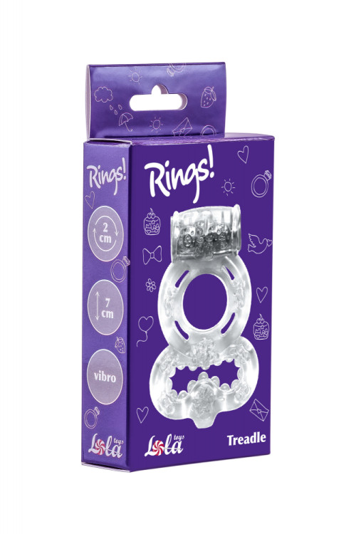 Виброкольцо эрекционное Rings Treadle white 0114-60Lola2