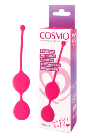 Шарики вагинальные D 30 мм, цвет розовый неон арт. CSM-23007-25