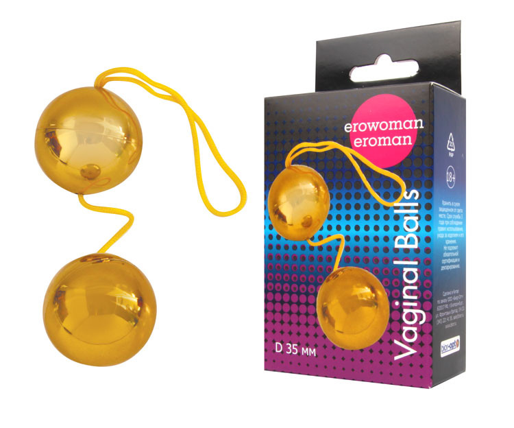 Вагинальные шарики Balls золотые d 35mm EE-10097Z