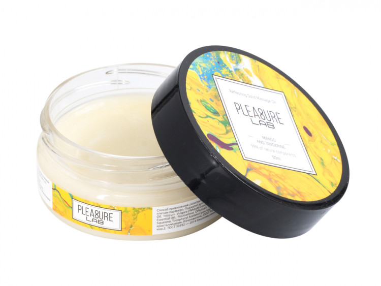 Твердое массажное масло Pleasure Lab Refreshing манго и мандарин 50 мл 1032-01Lab1