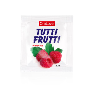 Гель "Tutti Frutti" серия "OraLove", со вкусом и ароматом малины, для орального секса, 4 г.