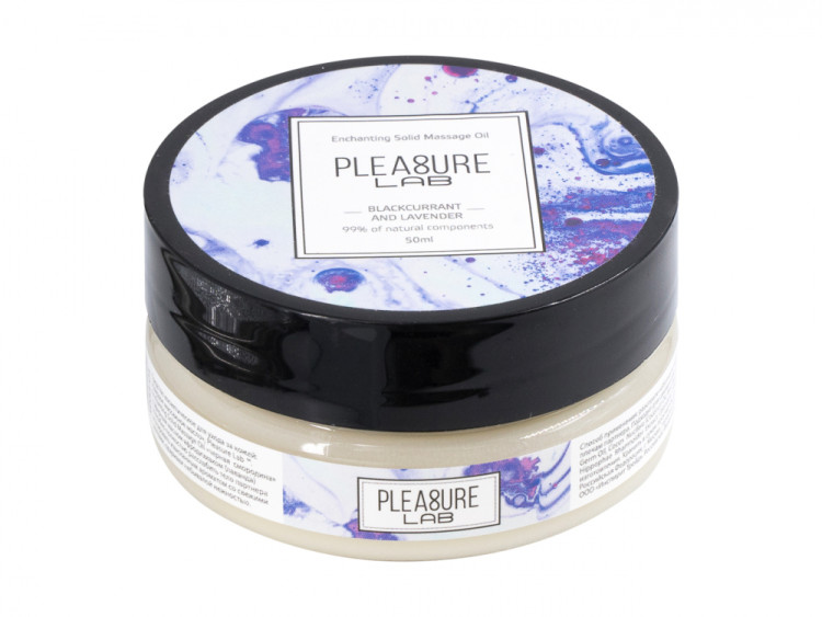 Твердое массажное масло Pleasure Lab Enchanting черная смородина и лаванда 50 мл 1033-01Lab2