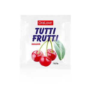 Гель "Tutti Frutti" серия "OraLove", со вкусом и ароматом вишни, для орального секса, 4 г.