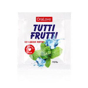 Гель "Tutti Frutti" серия "OraLove", со вкусом и ароматом сладкой мяты, для орального секса, 4 г.