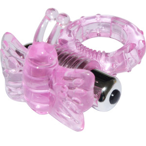 Виброкольцо розовое 7 режимов Speed Butterfly Cock Ring 32008-pinkHW