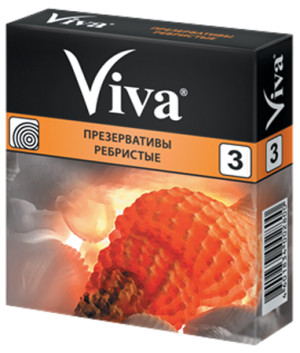 Презервативы "Viva" №3 - Ребристые, с кольцевым рифлением, 3 шт.