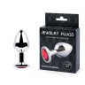 Втулка анальная SILVER PLUG MEDIUM L 82 мм, D 34 мм, вес 90г, цвет кристалла рубиновый, арт. SM-14