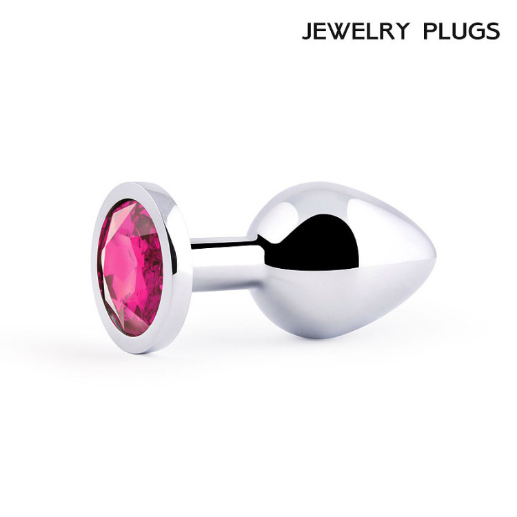 Втулка анальная SILVER PLUG MEDIUM L 82 мм, D 34 мм, вес 90г, цвет кристалла рубиновый, арт. SM-141