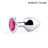 Втулка анальная SILVER PLUG MEDIUM L 82 мм, D 34 мм, вес 90г, цвет кристалла рубиновый, арт. SM-141